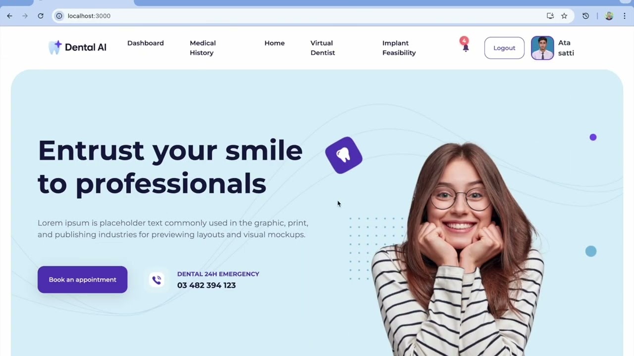 Dental AI patient platform interface
